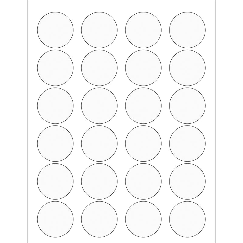 1 5/8" Clear Circle Laser Labels, Case Of 2400 Case Of 2400