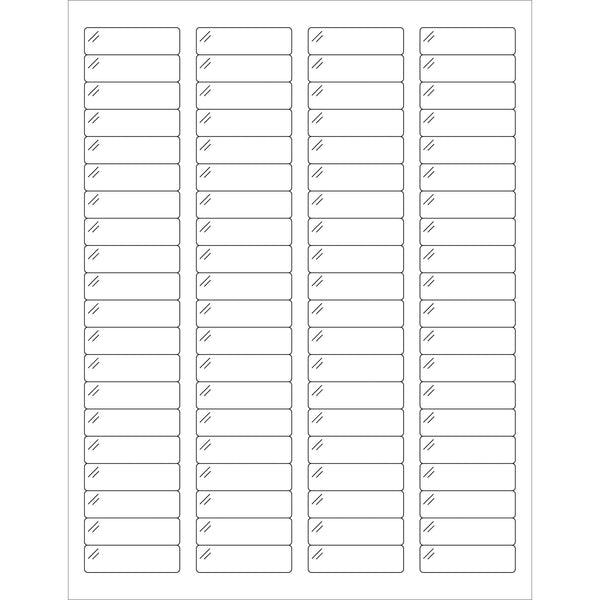 1 3/4 x 1/2" Pure Clear Rectangle Laser Labels, Case Of 8000 Case Of 8000