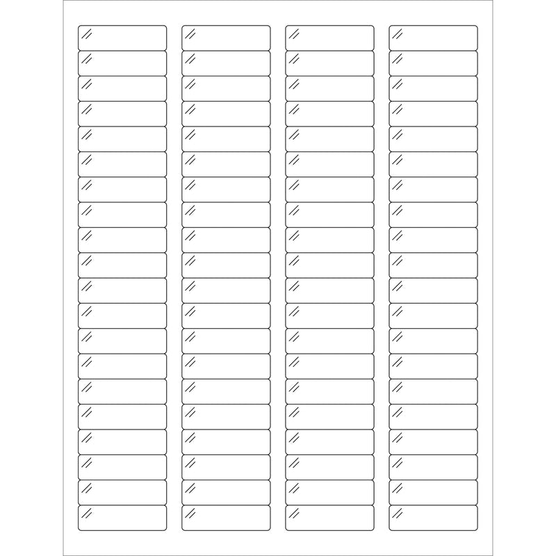 1 3/4 x 1/2" Pure Clear Rectangle Laser Labels, Case Of 8000 Case Of 8000