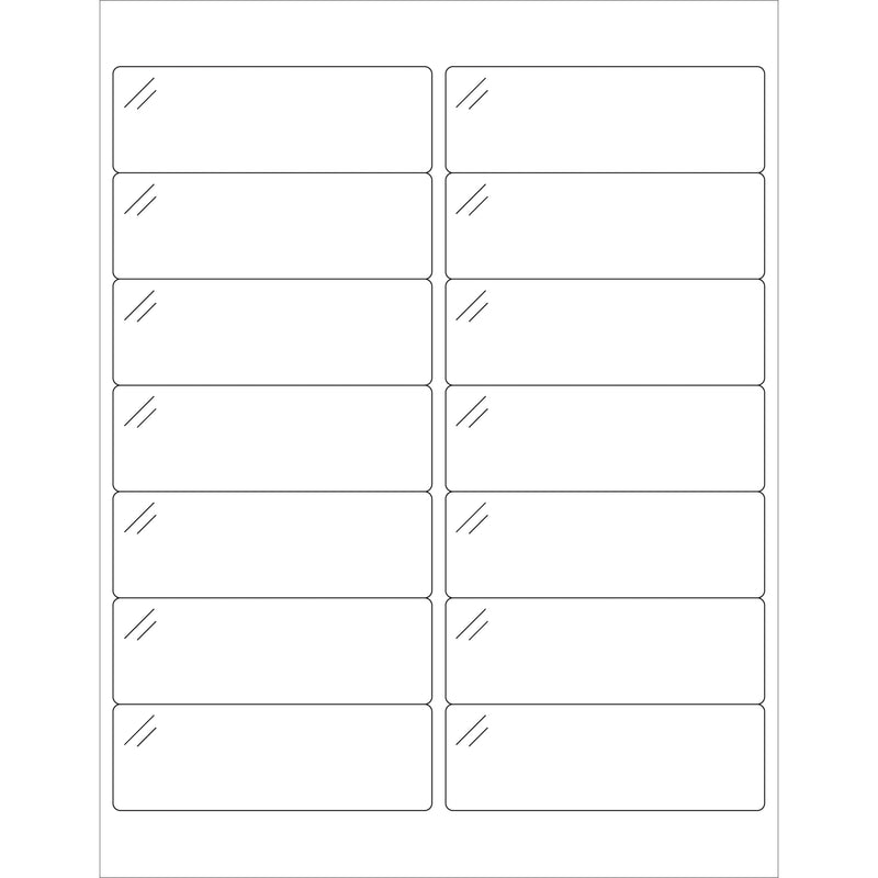 4 x 1 1/3" Pure Clear Rectangle Laser Labels, Case Of 1400 Case Of 1400