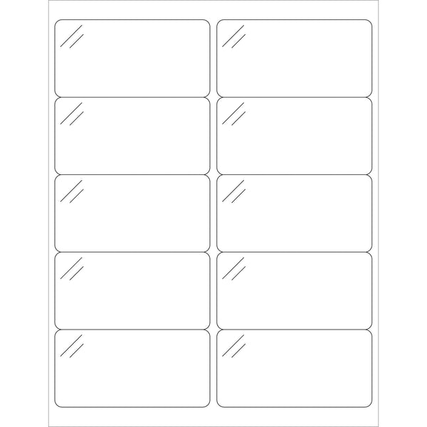 4 x 2" Pure Clear Rectangle Laser Labels, Case Of 1000 Case Of 1000