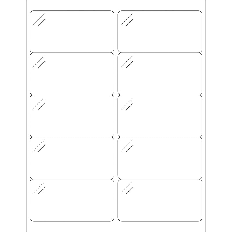 4 x 2" Pure Clear Rectangle Laser Labels, Case Of 1000 Case Of 1000