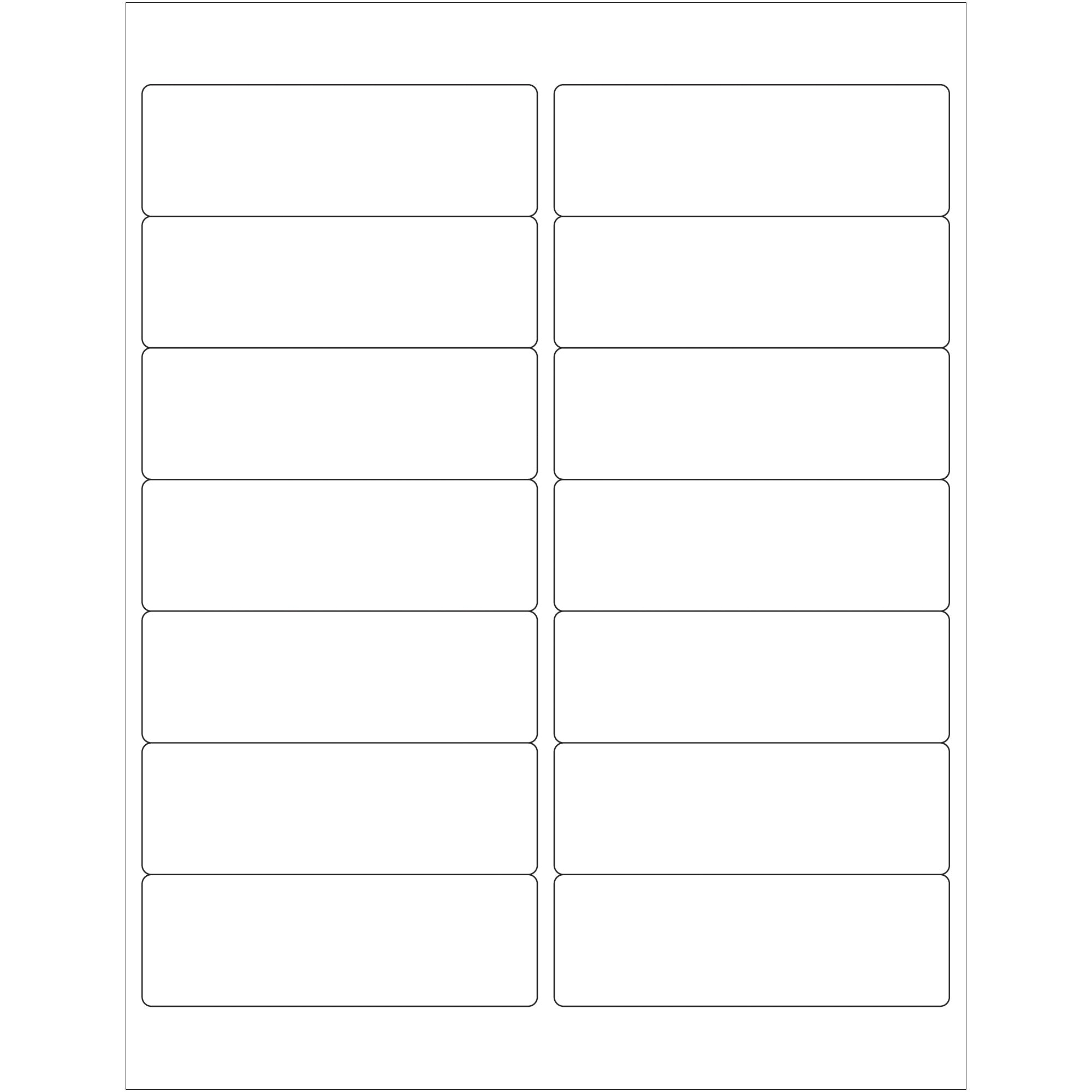 Printable Resistant Labels 4 x 1 1/3