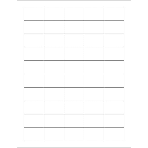 1 1/2 x 1" White Removable Rectangle Laser Labels, Case Of 5000 Case Of 5000