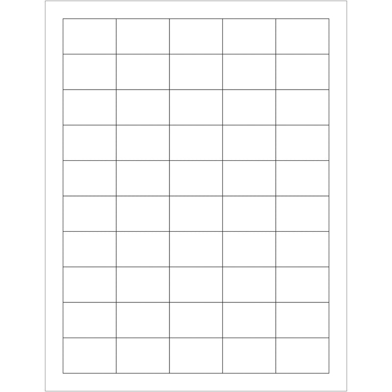 1 1/2 x 1" White Removable Rectangle Laser Labels, Case Of 5000 Case Of 5000