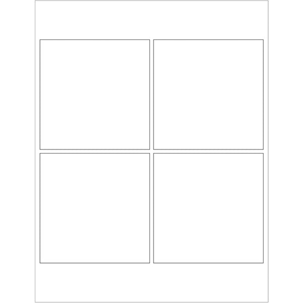 4 x 4" Weather-Resistant Laser Labels (LL261WR) Case Of 400