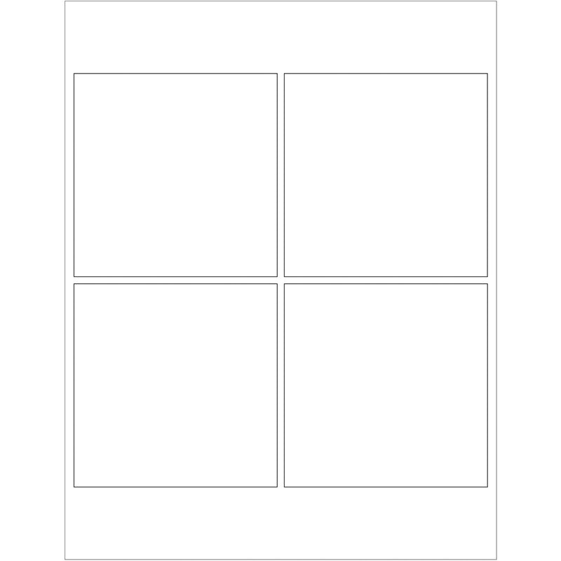 4 x 4" Weather-Resistant Laser Labels (LL261WR) Case Of 400