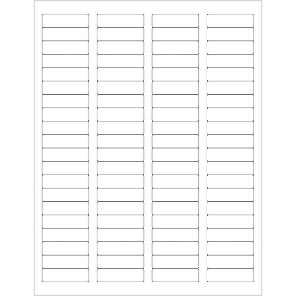 1 3/4 x 1/2" White Removable Rectangle Laser Labels (LL261) Case Of 8000