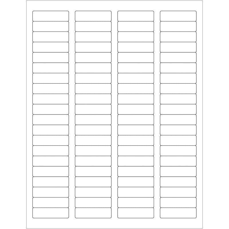 1 3/4 x 1/2" White Removable Rectangle Laser Labels (LL261) Case Of 8000