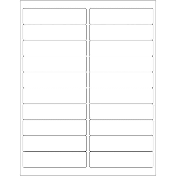 4 x 1" White Removable Rectangle Laser Labels (LL264) Case Of 2000