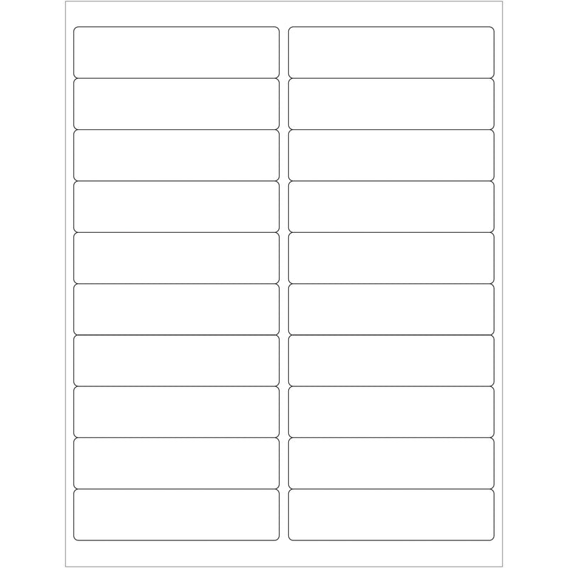 4 x 1" White Removable Rectangle Laser Labels (LL264) Case Of 2000