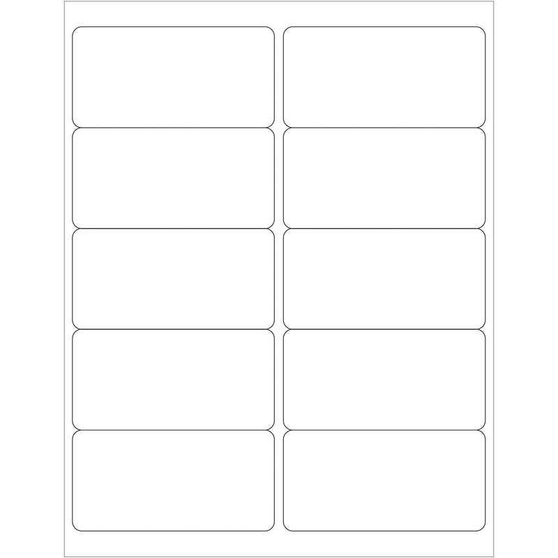 4 x 2" White Removable Rectangle Laser Labels (LL265) Case Of 1000