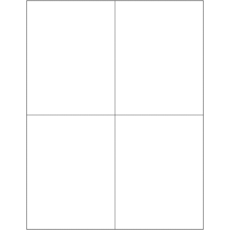 4 1/4 x 5 1/2" White Removable Rectangle Laser Labels (LL269) Case Of 400