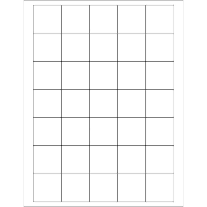 1 1/2 x 1 1/2" White Removable Rectangle Laser Labels (LL272) Case Of 3500