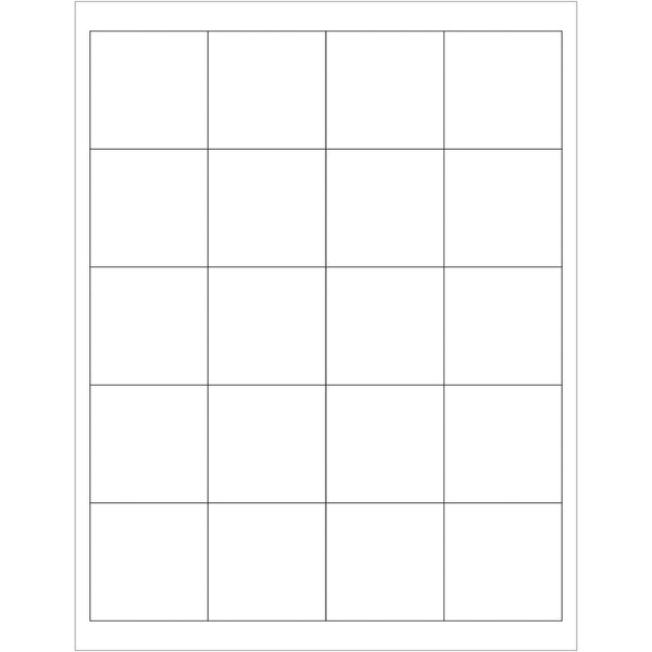 2 x 2" White Removable Rectangle Laser Labels (LL273) Case Of 1200