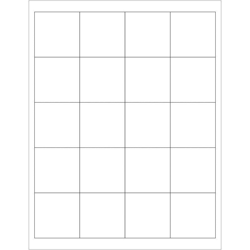 2 x 2" White Removable Rectangle Laser Labels (LL273) Case Of 1200