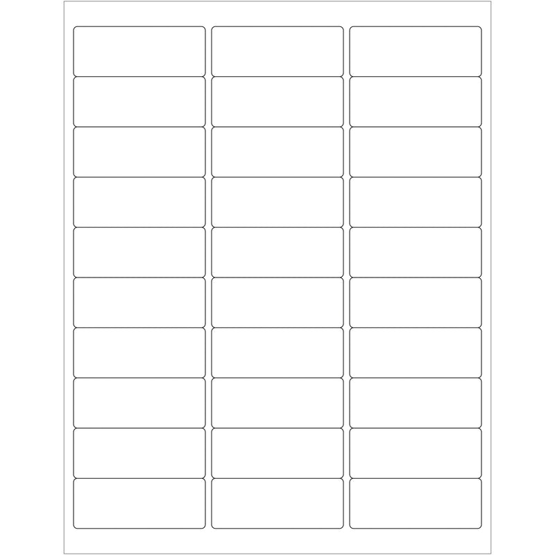 2 5/8 x 1" Opaque White Blockout Laser Labels (LL289) Case Of 3000