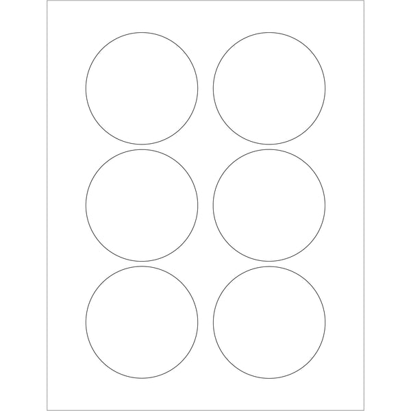 3" Glossy White Circle Laser Labels (LL304) Case Of 600