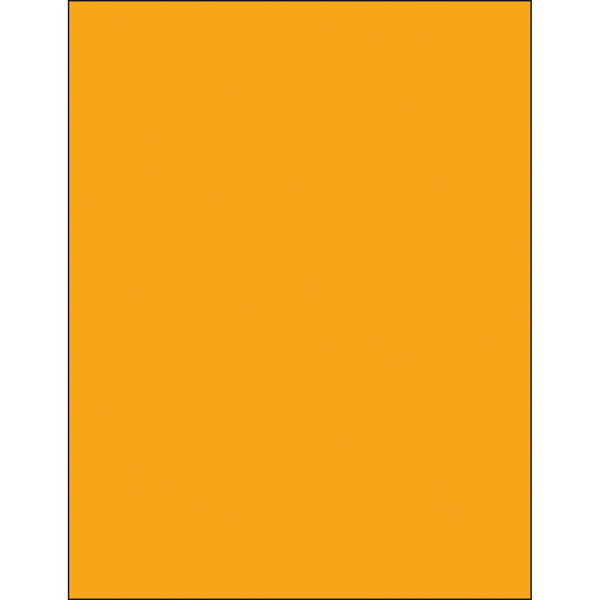 8 1/2 x 11" Fluorescent Orange Removable Rectangle Laser Labels (LL420OR) Case Of 100