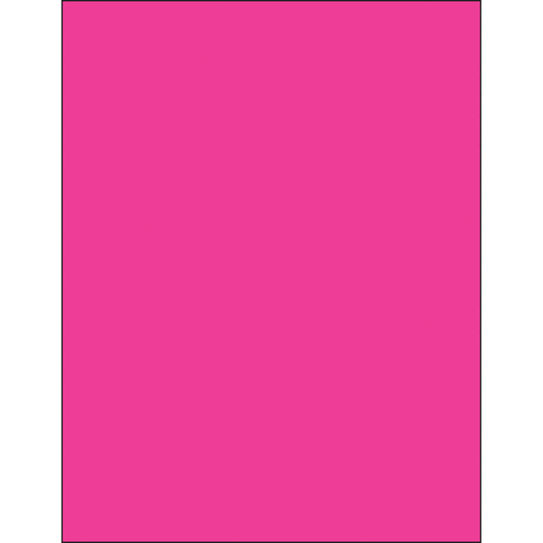 8 1/2 x 11" Fluorescent Pink Removable Rectangle Laser Labels (LL420PK) Case Of 100