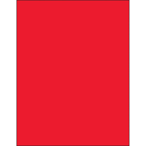 8 1/2 x 11" Fluorescent Red Removable Rectangle Laser Labels (LL420RD) Case Of 100