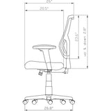 Lorell Executive Chair, High-Back, 26-3/4"x26"Lx40-1/2"-44", Black (LLR62000) Each
