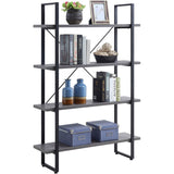 Lorell SOHO Rustic Metal Frame Bookcase (LLR97620) Each