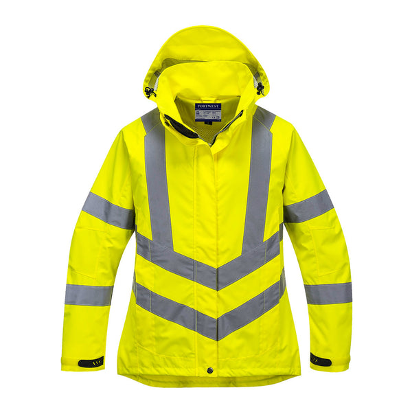 Portwest® Hi-Vis Women's Breathable Rain Jacket, Yellow, Size XL (LW70YERXL) Each