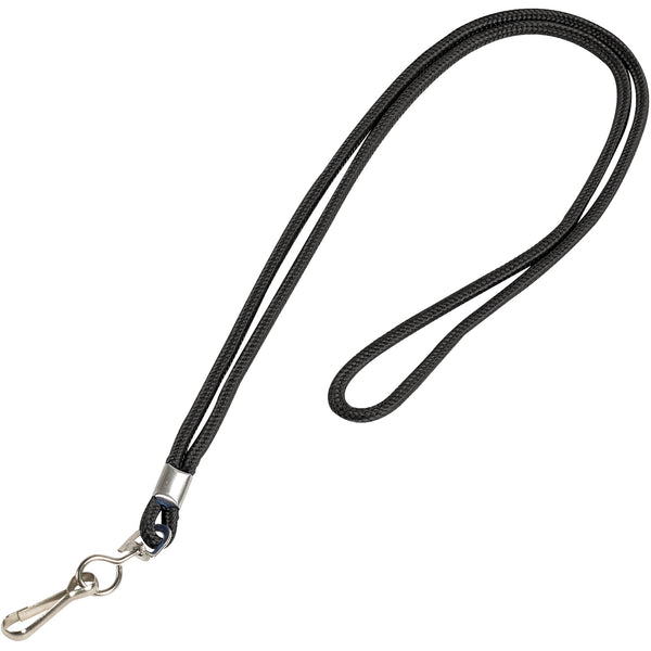 Standard Black Lanyard with Hook, Case Of 24 Case Of 24