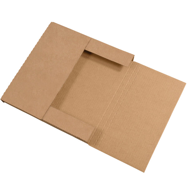 10 1/4 x 10 1/4 x 1" Kraft Easy-Fold Mailers, Bundle Of 50 Bundle Of 50