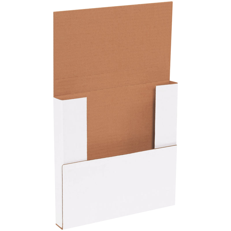 10 1/4 x 10 1/4 x 1" White Easy-Fold Mailers, Bundle Of 50 Bundle Of 50