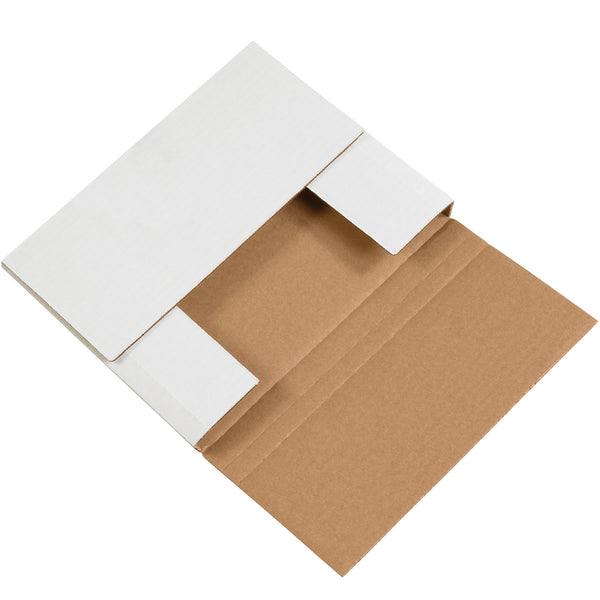 10 1/4 x 8 1/4 x 1 1/4" White Easy-Fold Mailers, Bundle Of 50 Bundle Of 50