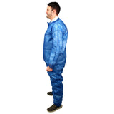 Safety Zone® PolyLite® Coveralls w/ Zip Front, Open Wrists & Ankles, Navy Blue, 25/Case, Large (SZNM1100B-L) Case of 25