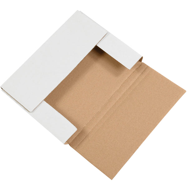 11 1/8 x 8 5/8 x 1" White Easy-Fold Mailers, Bundle Of 50 Bundle Of 50