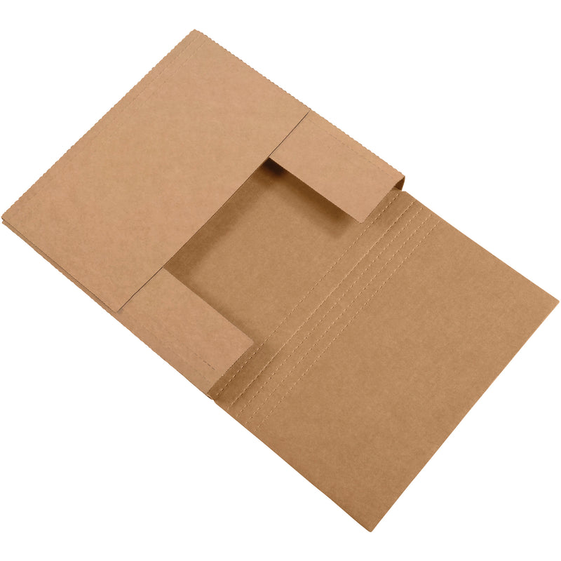 12 1/2 x 12 1/2 x 2 1/2" Kraft Easy-Fold Mailers, Bundle Of 50 Bundle Of 50