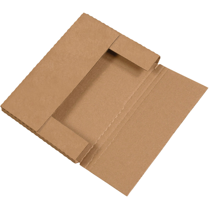 12 1/8 x 9 1/8 x 1" Kraft Easy-Fold Mailers, Bundle Of 50 Bundle Of 50