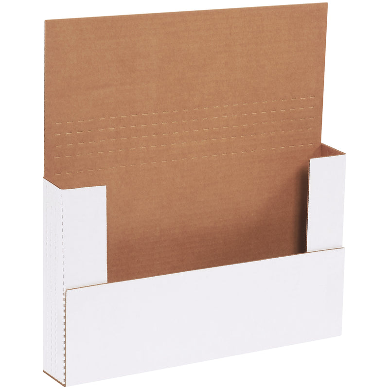 14 1/8 x 8 5/8 x 2" White Easy-Fold Mailers (M1482BF) Bundle Of 50