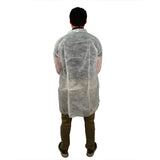 Safety Zone® PolyLite® Lab Coat w/ No Pockets, Snap Front & Open Wrists, White, 30/Case, 3XL (SZNM1710-3X) Case of 30