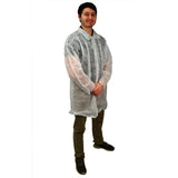 Safety Zone® Polylite Lab Coat Long Sleeve Snap White 3XL, Case of 30 (SZNM1710-EW-3X) Case of 30