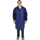 Safety Zone® Polyproylene Lab Coat Blue 4XL, Case of 30 (SZNM1714B-4X-EW) Case of 30