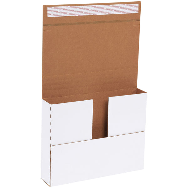 11 1/8 x 8 5/8 x 2" White Deluxe Easy-Fold Mailers, Bundle Of 25 Bundle Of 25