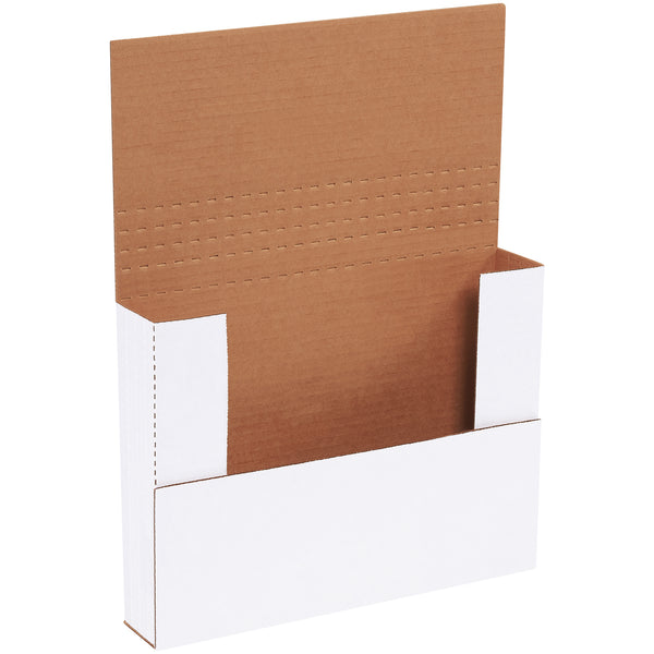 11 1/8 x 8 5/8 x 2" White Easy-Fold Mailers, Bundle Of 50 Bundle Of 50