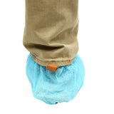Safety Zone® PolyLite® Polypropylene Non-Skid Shoe Covers, Blue, 100/Bag, 3 Bags/Case, 18" (SZNM2105B-NS-18) Case of 150 Pairs