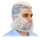 Safety Zone® PolyLite® Polypropylene Hood & Face Cover, 17g, X-Large, 100/Bag, 10 Bags/Case, White (SZNM2302WXLSZ) Case of 1000