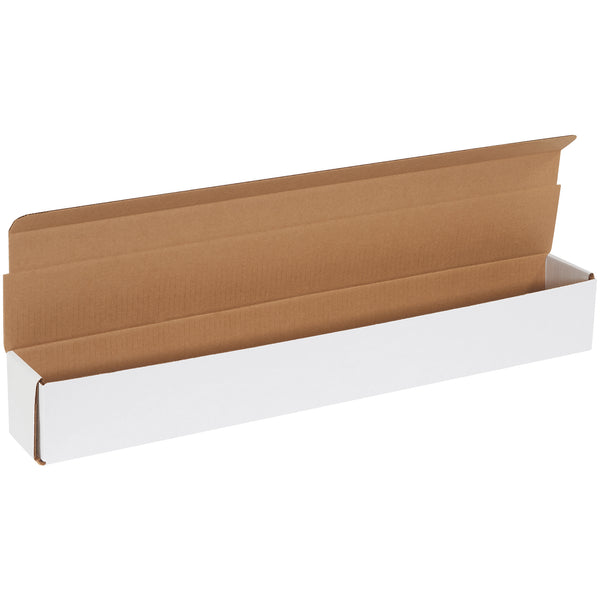 27 1/2 x 3 1/2 x 3 1/2" White Corrugated Mailers (M2733) Bundle Of 50