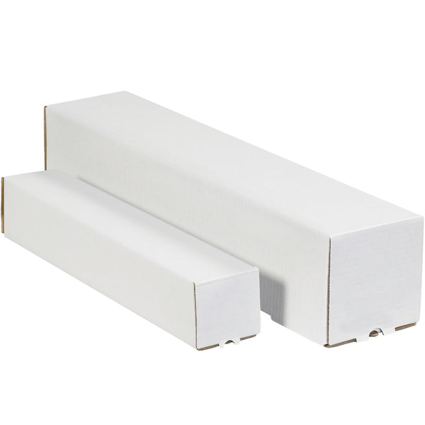 3 x 3 x 12" White Square Mailing Tubes (M3312) Bundle Of 25