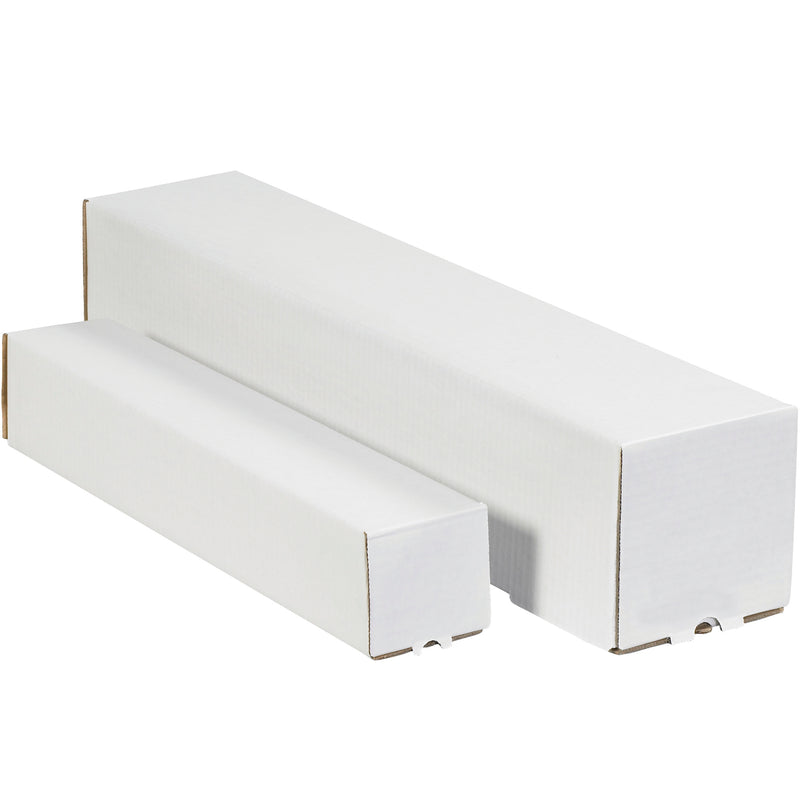 3 x 3 x 30" White Square Mailing Tubes (M3330) Bundle Of 25