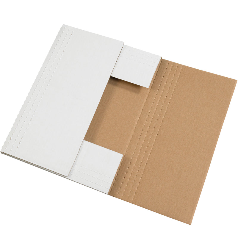 17 1/8 x 14 1/8 x 2" White Easy-Fold Mailers, Bundle Of 50 Bundle Of 50