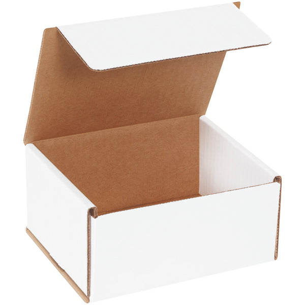 6 x 5 x 3" White Corrugated Mailers (M653) Bundle Of 50