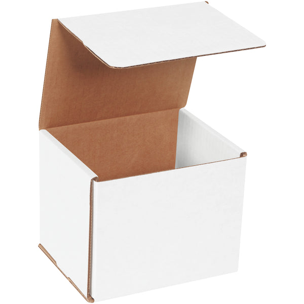 6 x 5 x 5" White Corrugated Mailers (M655) Bundle Of 50